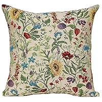 Fleurs Des Champs European Cushion Cover - 18 in. x 18 in. Cotton by Charlotte Home Furnishings