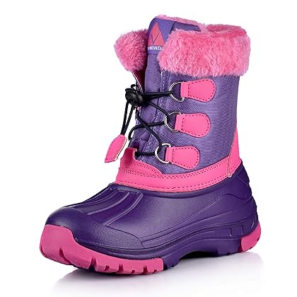 Nova Mountain Boy's and Girl's Waterproof Winter Snow Boots