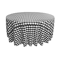 LA Linen Gingham Tablecloth - Checkered Tablecloth for Parties, Picnics & More - Farmhouse Tablecloth - Spring Tablecloth - Picnic Tablecloth - Cloth Tablecloths for Round Tables - 120