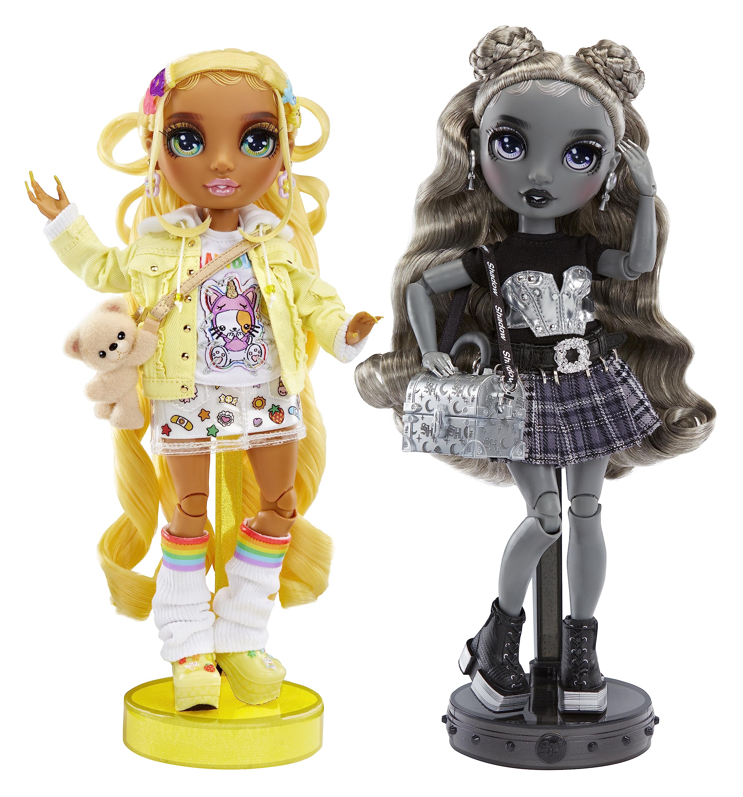 Rainbow High Shadow High Special Edition Madison Twins- 2-Pack Fashion Doll. Yellow & Grey Designer Outfits with Accessories, Mix and Match Outfits, Great Gift for Kids 4-12 Years Old & Collectors
