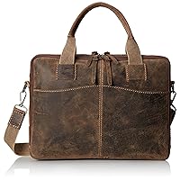 Jack Georges Arizona Zippered Briefcase #A4230 (Brown)