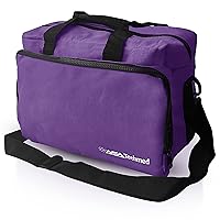 ASA TECHMED Nurse Bag for Medical Equipment, Nurse Accessories Bag Ideal for Doctors, Nurses, Home Health Aids, Medical Students (Purple)