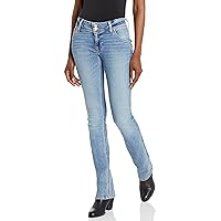 HUDSON Girls' Beth Mid Rise, Baby Bootcut Jean with Back Flap Pockets
