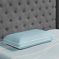 TEMPUR-ProForm + Cooling ProHi Pillow, Memory Foam, Queen, 5-Year Limited Warranty,Blue