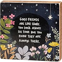Primitives by Kathy Good Friends Are Like Stars You Don’t Always See Them But You Know They Are Always There Home Décor Sign
