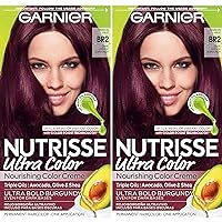 Hair Color Nutrisse Ultra Color Nourishing Creme, BR2 Dark Intense Burgundy (Passion Fruit) Red Permanent Hair Dye, 2 Count (Packaging May Vary)