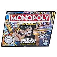 Monopoly Speed Board Game, Play in Under 10 Minutes, Fast-Playing Board Game for Ages 8 and Up, Game for 2-4 Players
