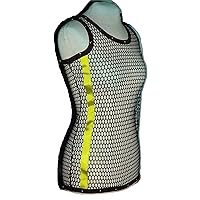 Mesh Top with Studs Neon Lime Stripe Unisex S/m M/l Free Shipping USA