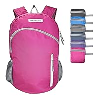 35L Foldable Waterproof Backpack For Outdoor Sports With Inside Wet Clothes Compartment Packable For Multiple Uses Ultra Lightweight Ideal For Hiking Men And Women Travel(Pink)