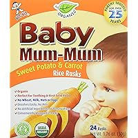 Hot-Kid Baby Mum-Mum Rice Rusks, Sweet Potato & Carrot, 1.76 Ounce