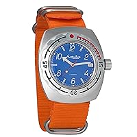 Amphibian Automatic Mens Wristwatch Self-Winding Military Diver Amphibia Case Wrist Watch #090908