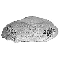 Cathedral Art Our Hearts Still Ache Garden Stone, 10-Inches by 5-Inches, Silver