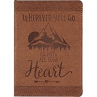 Wherever You Go, Go With All Your Heart Artisan Journal (Vegan Leather Notebook)