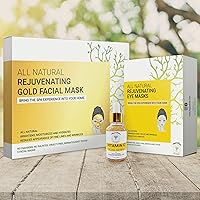 Doppeltree Golden Glow Trio Bundle | Gold Under Eye Mask + Facial Mask + Vitamin C Serum