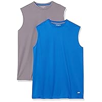 Amazon Essentials Men's Active Performance Tech Muscle Tank, Pack of 2