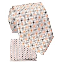 Men's Festive Necktie and Pocket Square Set for Wedding,Party,Prom,Anniversary,Gift Set