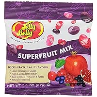 Jelly Belly Superfruit Mix Jelly Beans, 5 Natural Fruit Flavors, 3.1-oz, 12 Pack