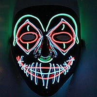 JOYIN Halloween LED Purge Scary Mask Light Up LED Mask Cool Costume Accessories (Clown)