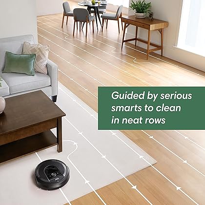 iRobot Roomba i7+ (7550) Robot Vacuum with Automatic Dirt Disposal - Empties Itself for up to 60 Days, Wi-Fi Connected, Smart Mapping, Works with Alexa, Ideal for Pet Hair, Carpets, Hard Floors