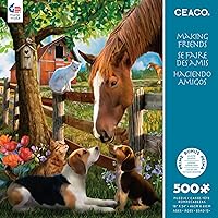 Ceaco - Horses - Making Friends - 500 Piece Jigsaw Puzzle