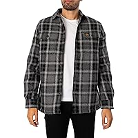 Superdry Mens Fleece-Lined Wool Check Overshirt