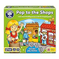 Orchard Toys Pop to the Shops Board Game, Helps Teach Handling Money and Giving Change, Perfect for Ages 5-9, Helps Money Skills, Educational Toy Game, 250 x 220 x 50mm