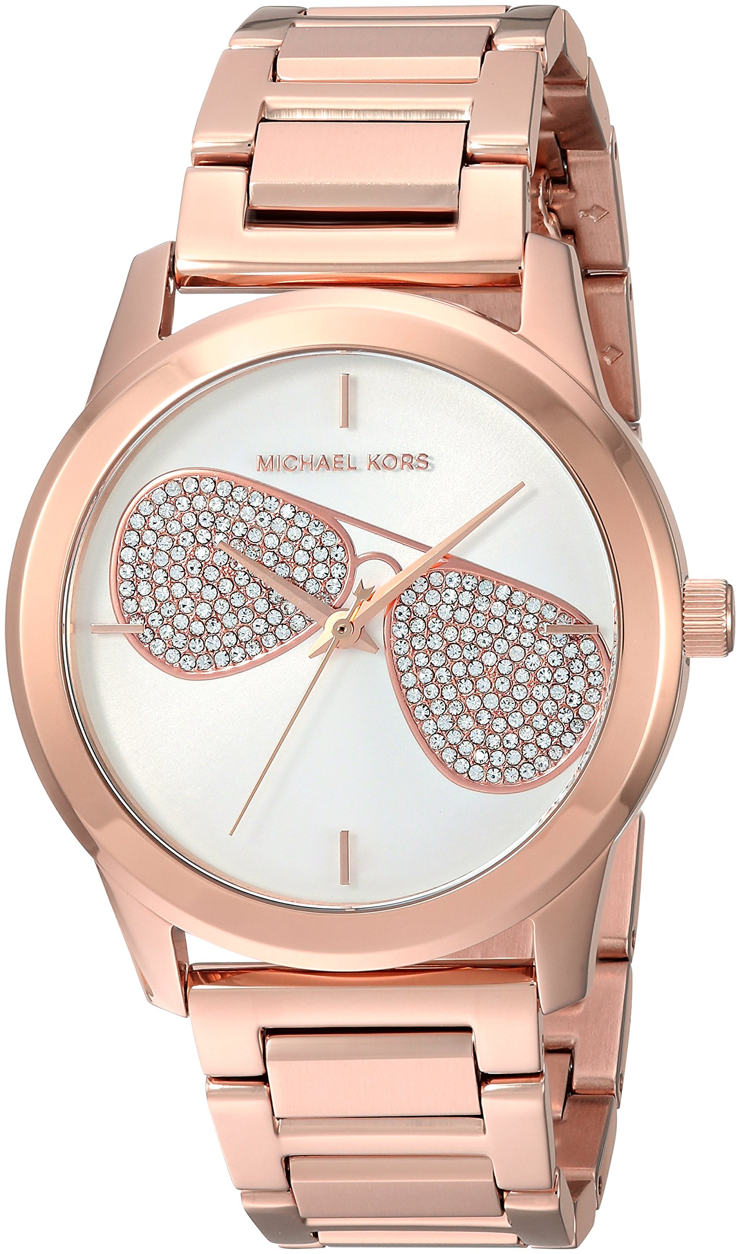 Michael Kors Women's Stainless Steel Analog-Quartz Watch with Stainless-Steel Strap, Rose Gold, 19 (Model: MK3673)