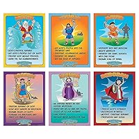 Fun Express Faith Superhero Poster Set - 6 Pieces - Educational and Learning Activities for Kids, 17 x 22 Inch