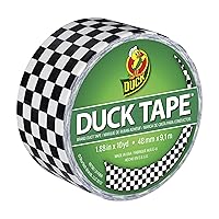 Duck Brand Duck Printed Duct Tape, Checker, 1.88 Inches x 10 Yards, Single Roll (280410)