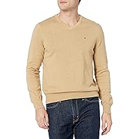 Tommy Hilfiger Men's Essential Long Sleeve Cotton V-Neck Pullover Sweater