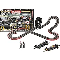 Carrera GO!!! 62574 Max Competition Electric Powered Slot Car Racing Kids Toy Race Track Set Includes 2 Hand Controllers and 2 Cars in 1:43 Scale
