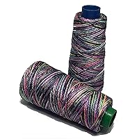 Sparkle Sparkle Lace Weight Silk Yarn, 160 Yards, 50 Grams, 1 Cone | Great for Knitting, Crochet, Weaving, Mixed Media (Rainbow Rose)