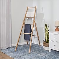 Bamboo Clothes Drying Ladder Rack DRY-09387 Natural