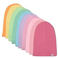 HonestBaby unisex-baby Multipack Baby Caps Newborn Hats 100% Organic Cotton for Infant Baby Boys, Girls, Unisex