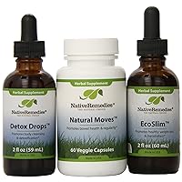 Native Remedies Natural Moves, EcoSlim and Detox Drops UltraPack