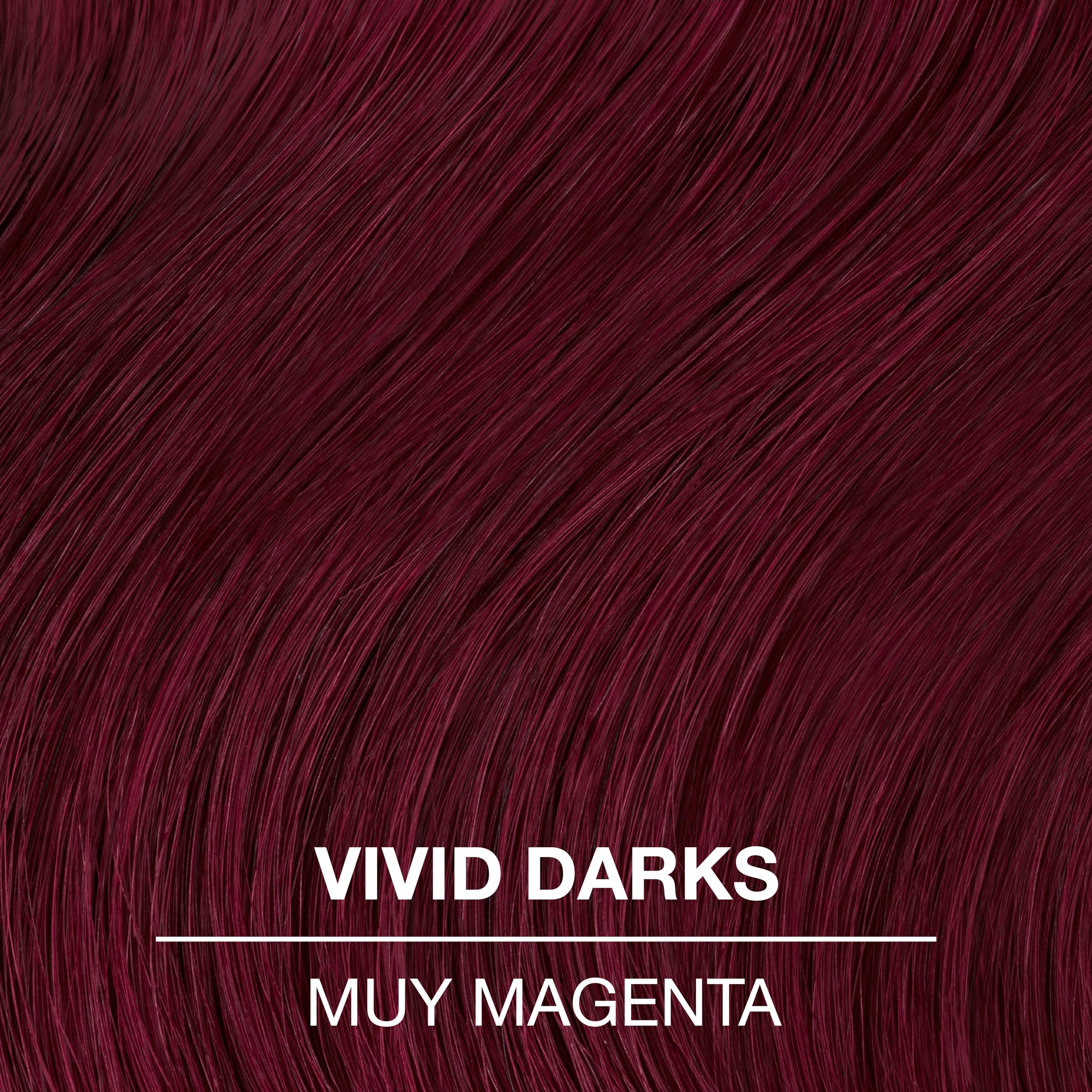 WELLA colorcharm VIVID DARKS Permanent Cream Color, Vibrant Color for Dark Hair, Nourishing Vegan Formula, No Bleach Needed, Muy Magenta