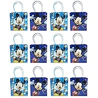 Disney Mickey Mouse Reusable Party Favor Goodie Small Gift Bags 12 (12 Bags)