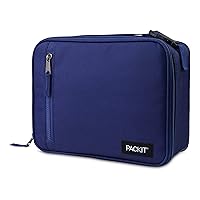 PackIt Freezable Classic Lunch Box, True Blue, Built with EcoFreeze® Technology, Collapsible, Reusable, Zip Closure With Front Pocket and Buckle Handle, For Work Lunches and Fresh Lunch On the Go