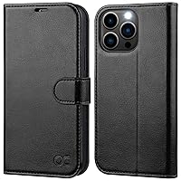 OCASE Compatible with iPhone 13 Pro Wallet Case, PU Leather Flip Case with Card Holders RFID Blocking Stand [Shockproof TPU Inner Shell] Phone Cover 6.1 Inch 2021 (Black)
