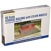 Bachmann Trains - Operating - STORAGE BUILDING with STEAM WHISTLE SOUND - HO Scale,46209
