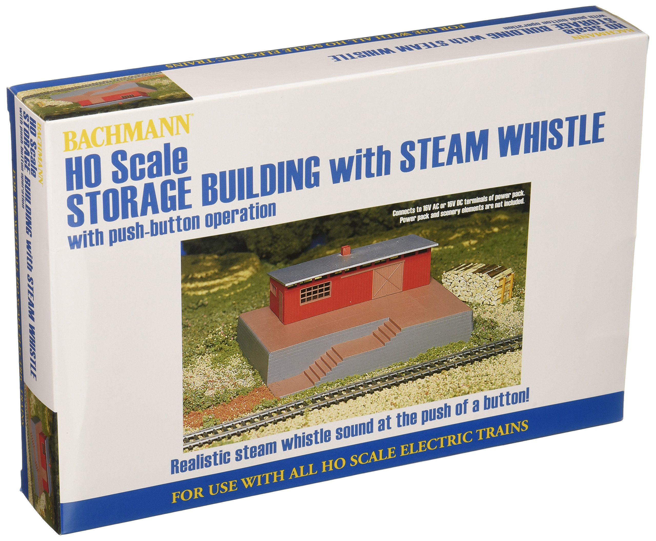 Bachmann Trains - Operating - STORAGE BUILDING with STEAM WHISTLE SOUND - HO Scale,46209