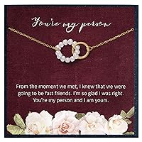 You are My Person Gifts for You are My Person Necklace Gifts for Best Friend Necklace Gifts for Friendship Necklace Friendship Gifts for Friends