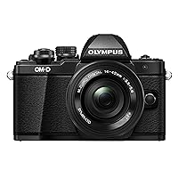 OM SYSTEM OLYMPUS OM-D E-M10 Mark II Mirrorless Camera with 14-42mm EZ Lens (Black) US Only