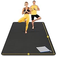 Large Yoga Mat 8'x6'x8mm Extra Thick, Durable, Eco-Friendly, Non-Slip & Odorless Barefoot Exercise and Premium Fitness Home Gym Flooring Mat by ActiveGear