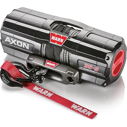WARN 101130 AXON 35-S Powersports Winch with Spydura Synthetic Cable Rope: 3/16