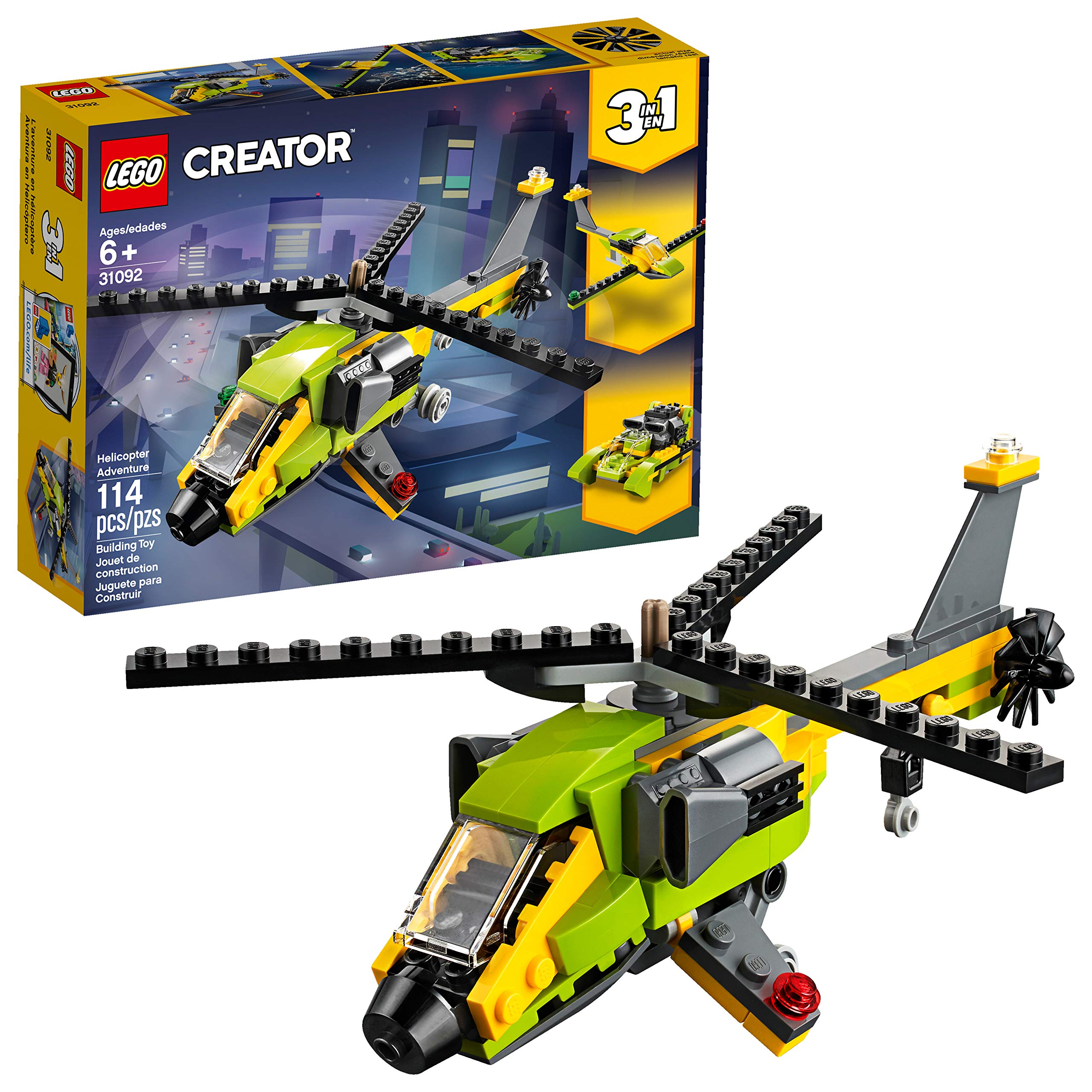 LEGO Creator 3in1 Helicopter Adventure 31092 Building Kit (114 Pieces)