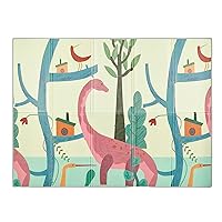 Play Time Reversible Baby Play Mat Foldable Extra Large Thick Foam Crawling Playmats for Toddlers Waterproof Portable Playmat Yoga/Picnic/Game Mat Indoor/Outdoor, Giraffe and Dinosaur