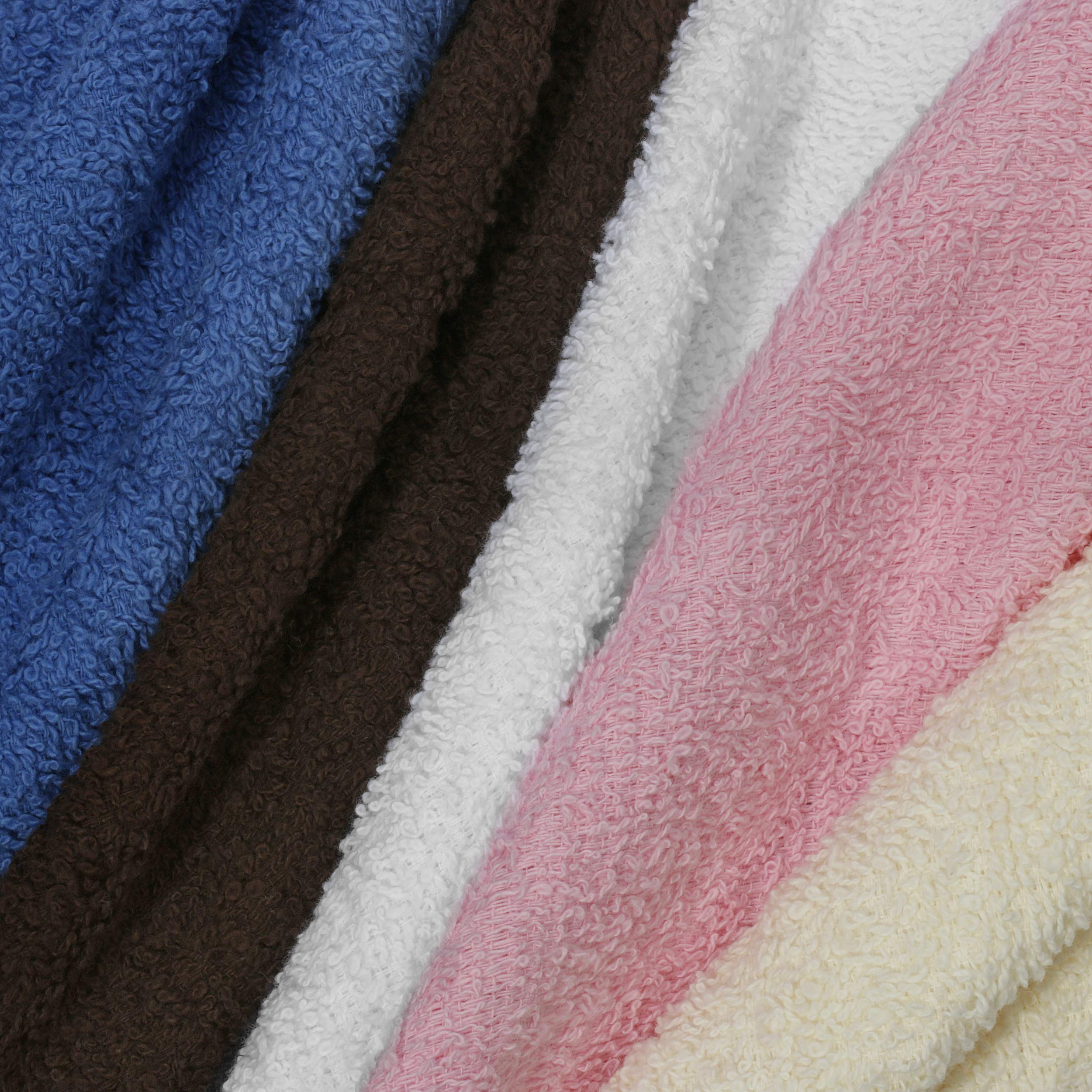 Simpli-Magic 79264 Cotton Washcloths, Size: 12”x12”, Multi Color, 50 Pack