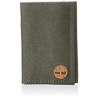 Timberland Men's Trifold Nylon Wallet, Olive, One Size