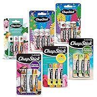 Fan Favorites Multi-Pack Flavored Lip Balm Tubes Fan Favs - 0.15 Oz (Box of 6 Packs of 3)